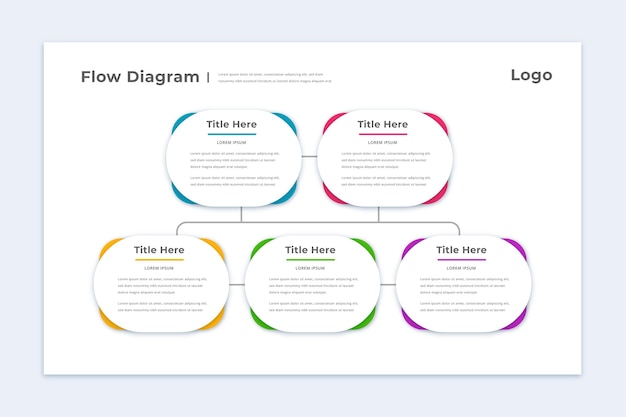 Plantilla De Infograf A Colorido Diagrama De Flujo Vector Gratis