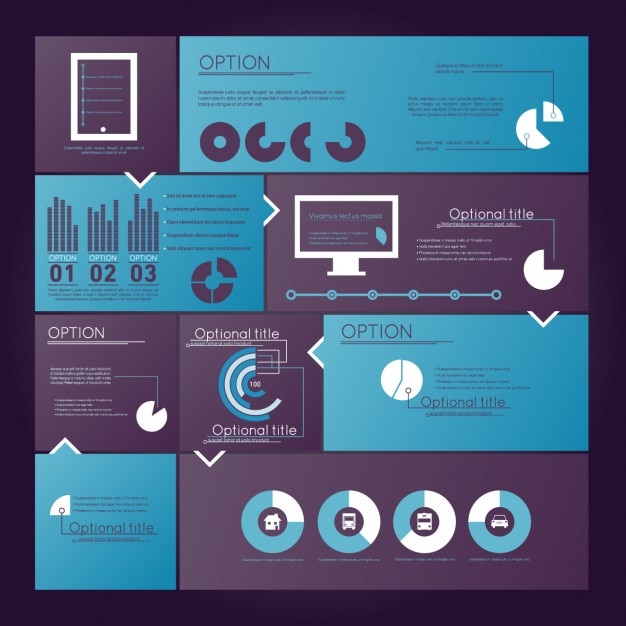 Plantilla de infografía cuadrada Vector Gratis