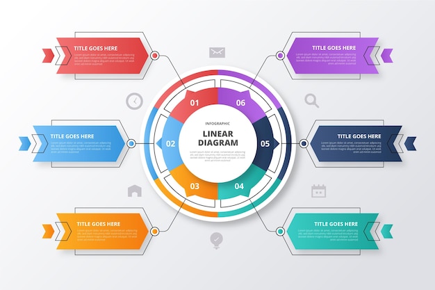 Ilustracion De Infografia Plantilla De Diagrama Circular Con Cinco Images