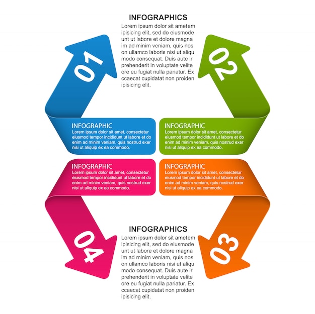 Plantilla De Infografía Con Opción De Números Para Presentaciones De Negocios Vector Premium 3843