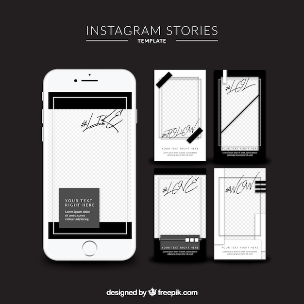 Plantilla de instagram stories Vector Gratis