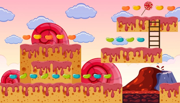 Download Una plantilla de juego sweet tooth | Vector Premium
