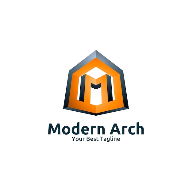 Plantilla De Logotipo De Arquitecto Moderno Vector Premium