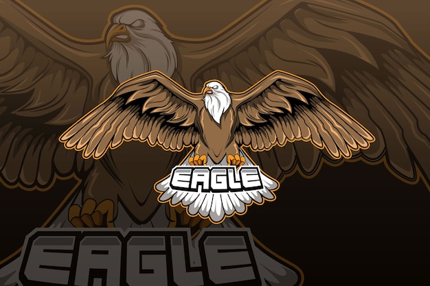 Plantilla De Logotipo Del Equipo Eagle E Sports Vector Premium