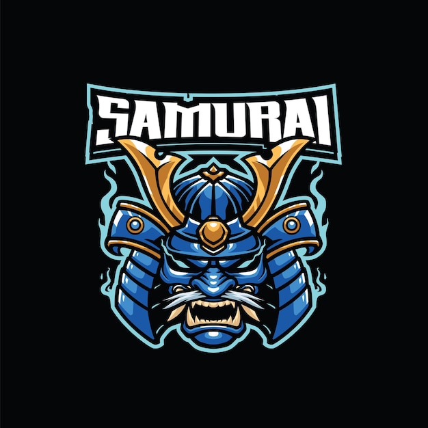 Plantilla De Logotipo De Mascota Samurai Warrior Para Esport Y Equipo