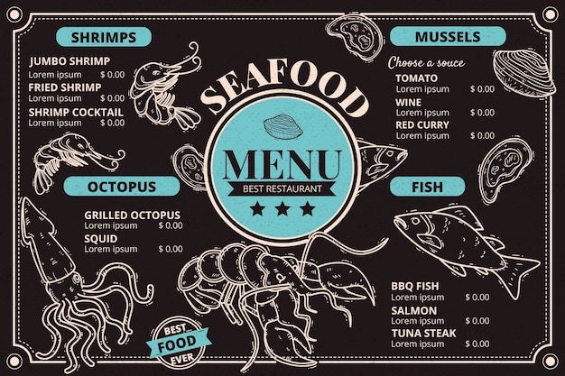 plantilla-de-men-de-mariscos-horizontal-vector-gratis