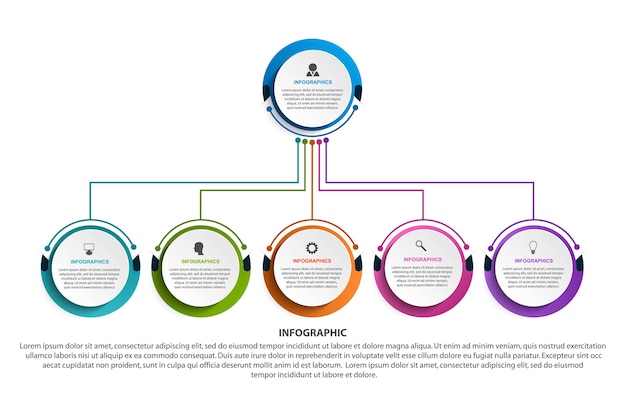 Plantilla De Organigrama De Diseño Infográfico Vector Premium 8629