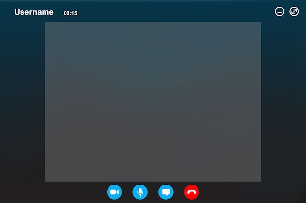 Plantilla De Pantalla De Videollamada Descargar Vectores Premium