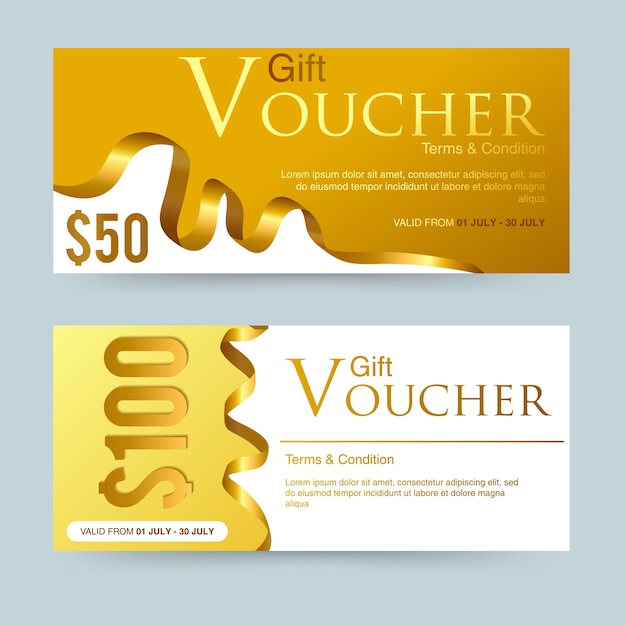 Plantilla De Voucher De Regalo Premium Vector Premium