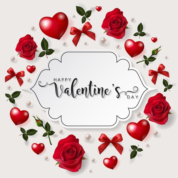 Plantillas de tarjetas de felicitación de san valentín. | Vector Premium