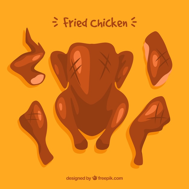 Pollo Y Partes De Pollo Frito Vector Gratis Hot Sex Picture