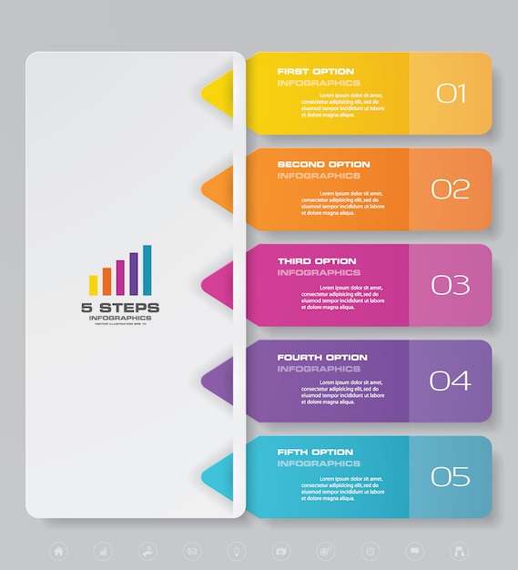 Presentación del elemento infográfico gráfico. Vector Premium