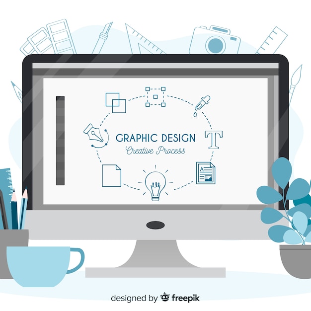 Proceso Creativo En Diseño Gráfico | Vector Gratis