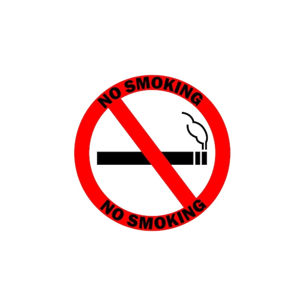 Prohibido Fumar Vector Plano Señal De Prohibición Vector Premium 