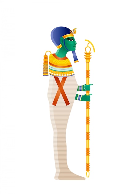 Ptah Dios Egipcio Demiurgo De Memphis Deidad Creadora Ilustracion Del Antiguo Dios Egipcio Vector Premium