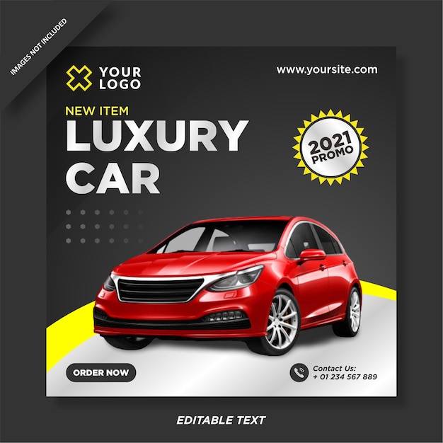 Publicacion De Promocion De Instagram De Venta De Autos Modernos Vector Premium