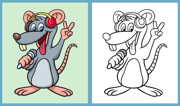 Raton Cantando Un Personaje De Dibujos Animados De La Cancion