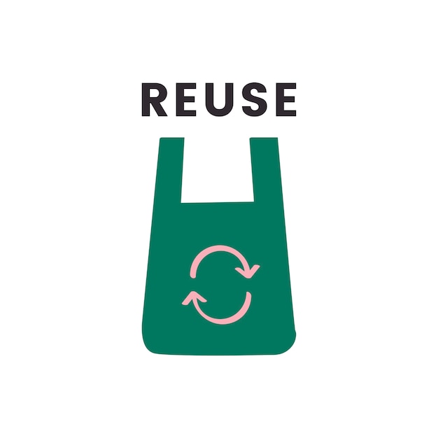 Reducir el icono de reutilización y reciclaje vector gratuito