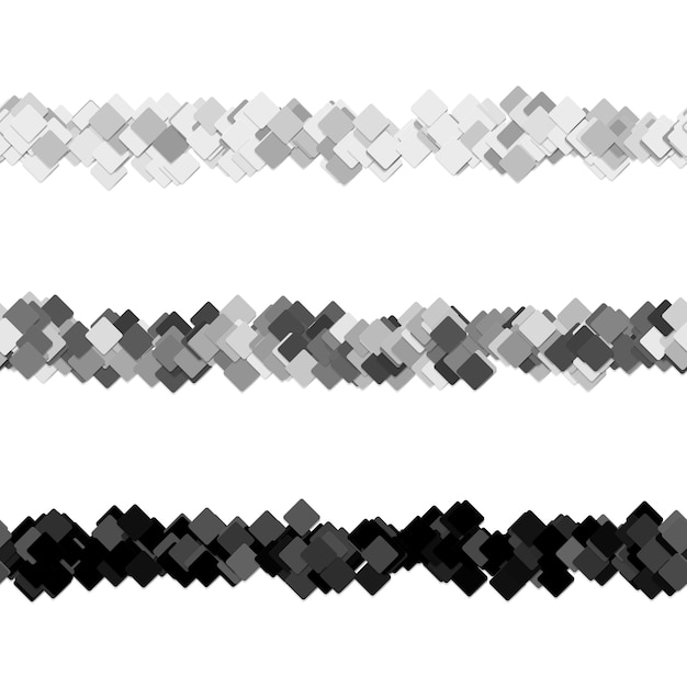 Repetible aleatorio cuadrado patrón página separador línea diseño conjunto - vector elementos gráficos de cuadrados diagonales vector gratuito