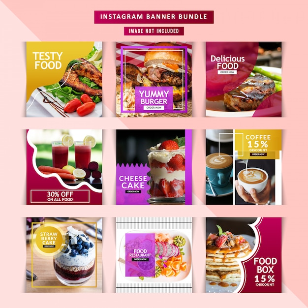 Restaurante para redes sociales Vector Premium