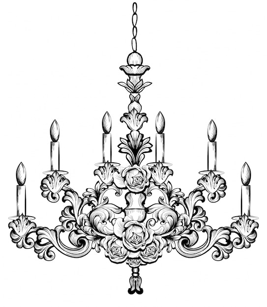 Resultado de imagen de dibujos estilo barroco candelabros