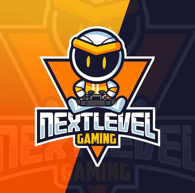 Download Robot gamer mascota esport logo | Vector Premium