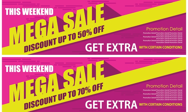 Roll up mega banner de venta Vector Premium