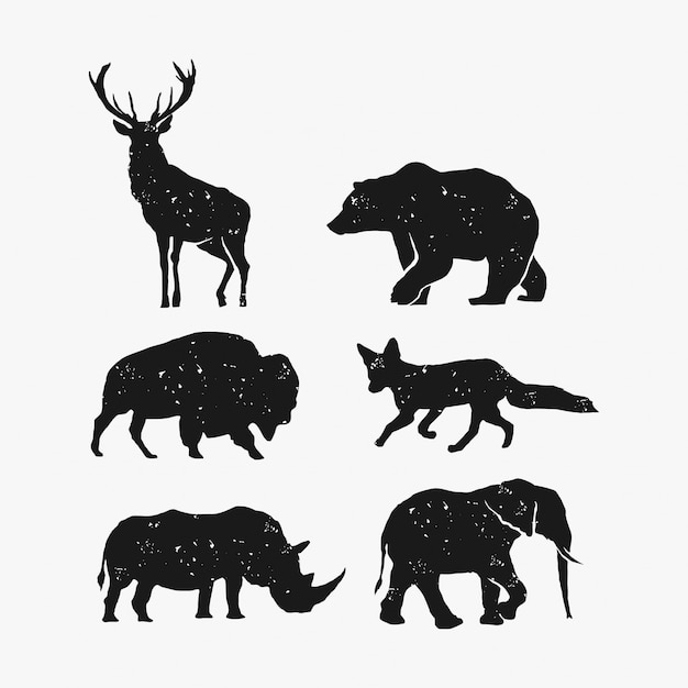 Download Rustic wildlife animal bundle | Vector Premium