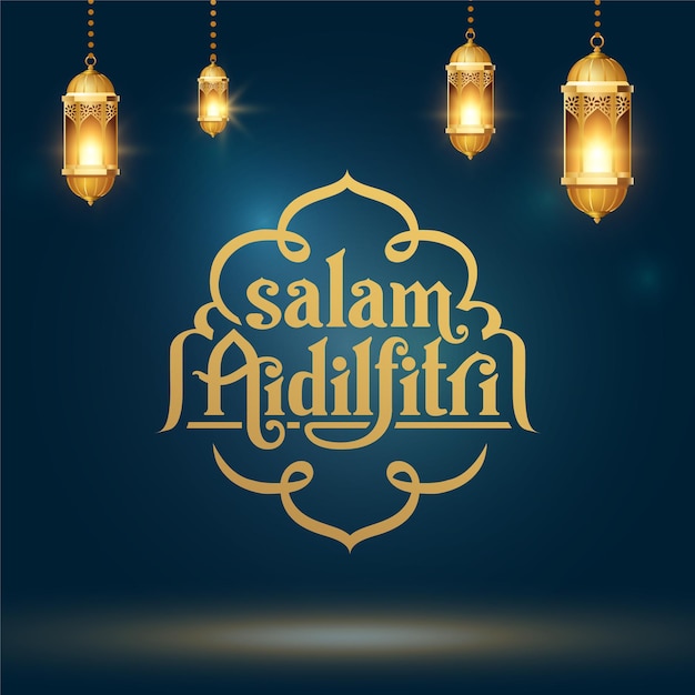 Salam Aidilfitri Vector Premium