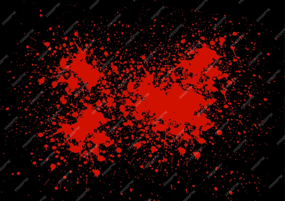 Salpicadura De Sangre Abstracta En Color Negro Vector Premium