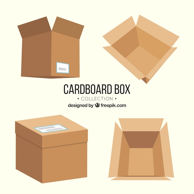 Download Set de cajas de cartón para envío | Vector Gratis