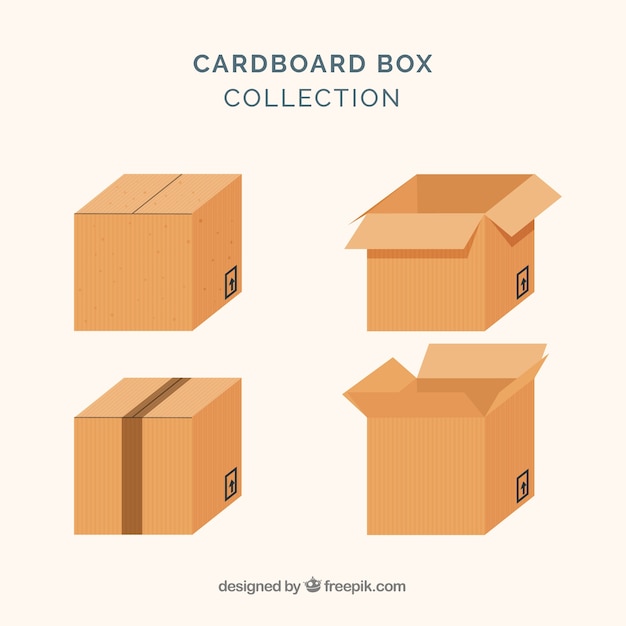 Download Set de cajas de cartón para envío | Vector Gratis