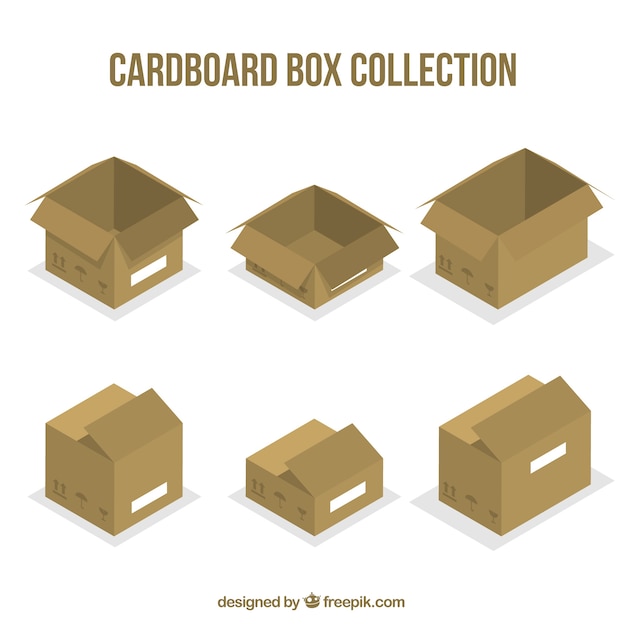 Download Set de cajas de cartón para envío | Vector Gratis