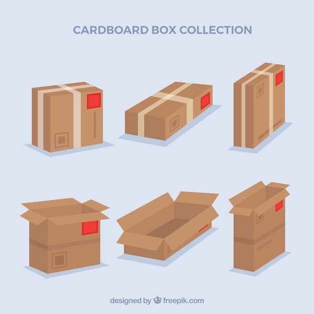 Download Set de cajas de cartón para envío | Vector Gratis