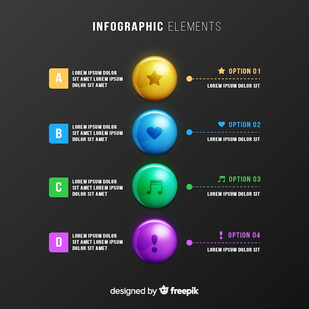 Set de elementos de infografía Vector Gratis