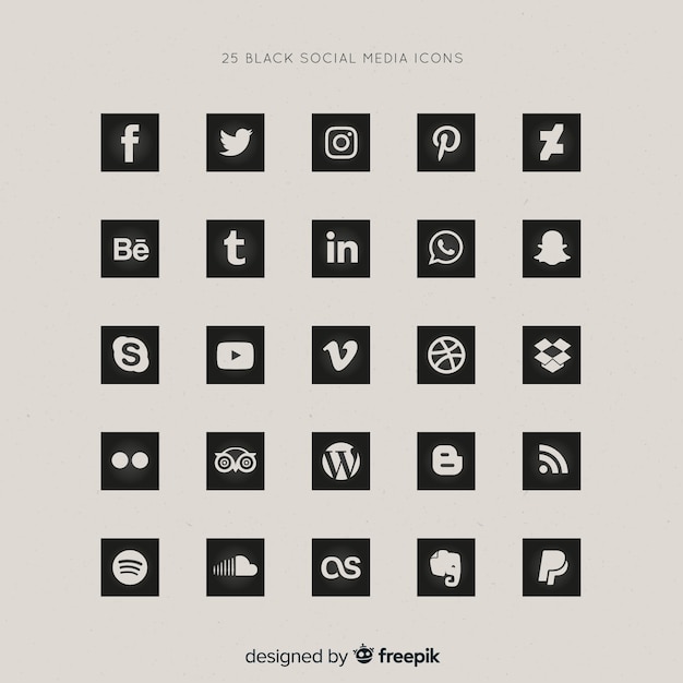 Set de logotipos de redes sociales | Vector Gratis