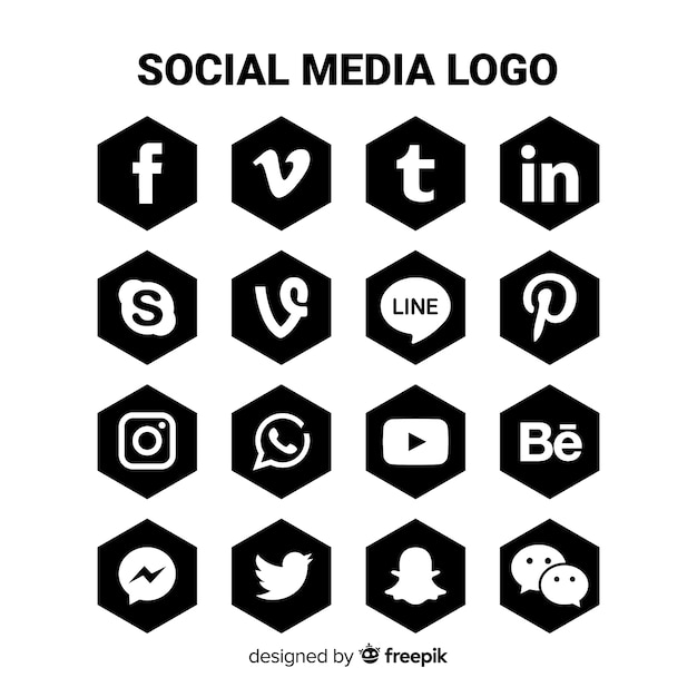 Set de logotipos de redes sociales | Vector Gratis