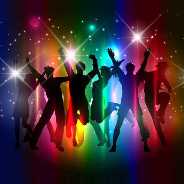 Silueta colorida &lt;b&gt;de&lt;/b&gt; multitud &lt;b&gt;de&lt;/b&gt; &lt;b&gt;gente&lt;/b&gt; bailando | Descargar ...