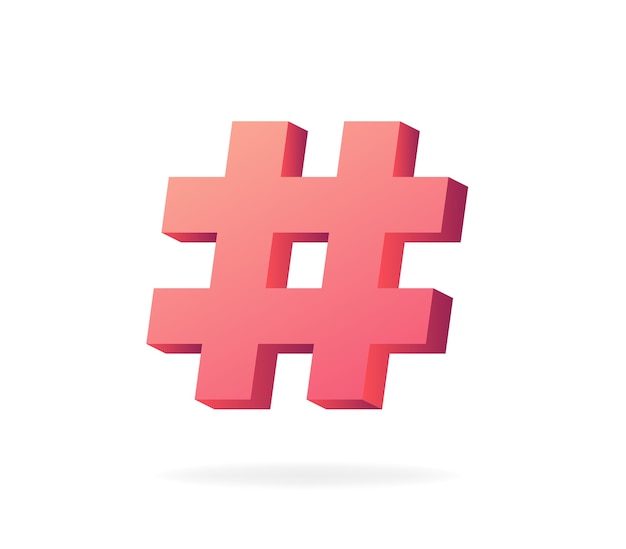 Símbolo hashtag | Vector Premium