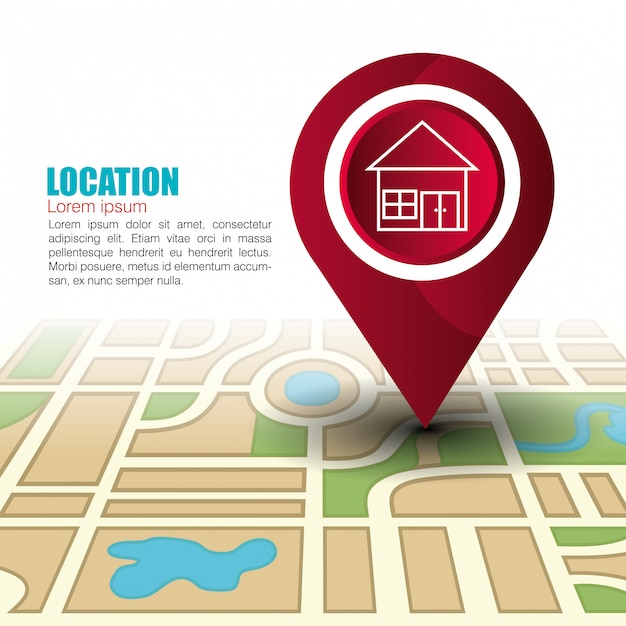 Sistema de localización geográfica vector gratuito