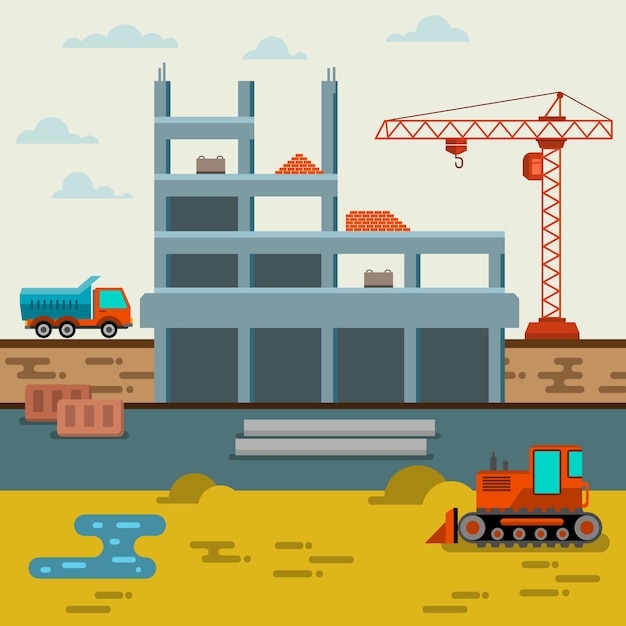 Sitio de construcción | Vector Gratis