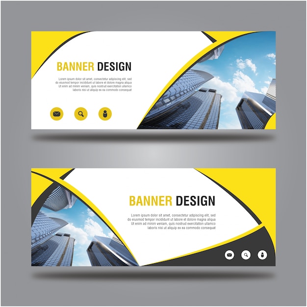 Sitio Web Banner Vector Premium