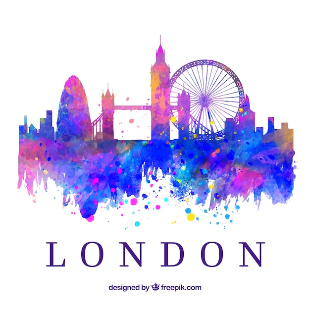 Skyline Colorida De Londres | Vector Gratis