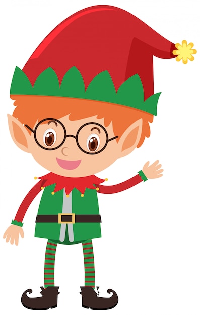 Solo Personaje De Duende Navideño Vector Premium 7434