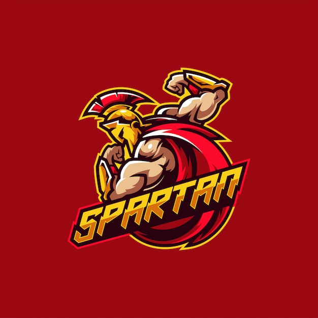 Spartan Warrior Esports Y Logo De Juegos Vector Premium