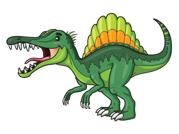 Spinosaurus De Dibujos Animados Vector Premium