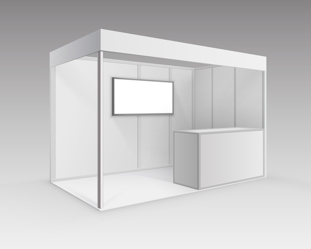 Stand Est Ndar De Stand De Exposici N De Comercio Interior En Blanco