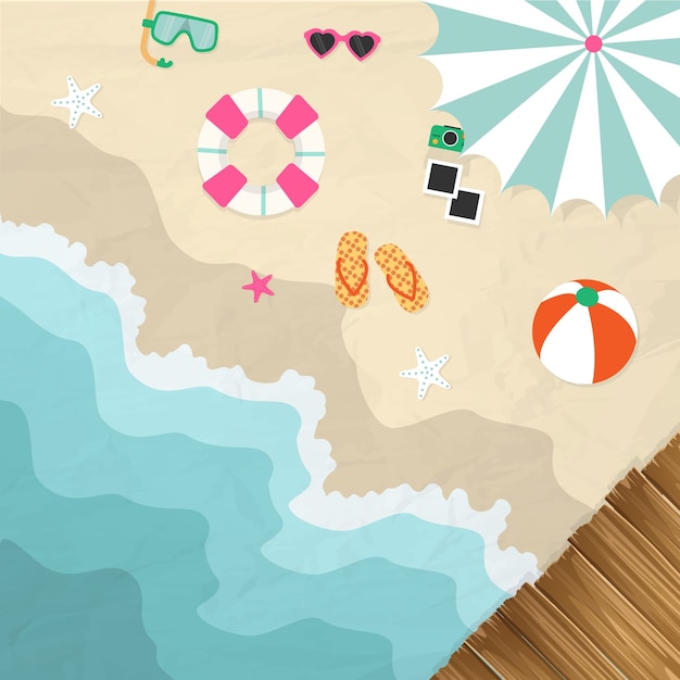 Summer template vector Vector Gratis