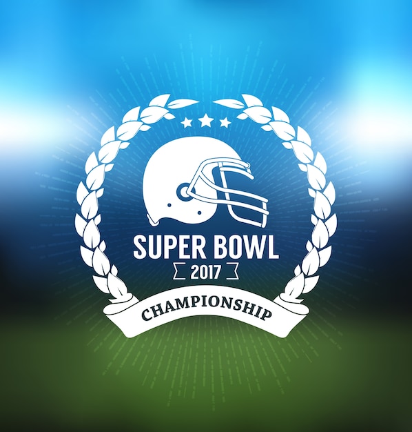 Super Bowl Championship Logo Sport Vector Premium