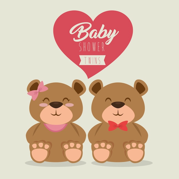 Tarjeta de felicitación de baby shower | Vector Premium